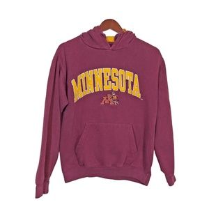 UNIVERSITY Of MINNESOTA Burgundy Embroidered Hoodie Size S  ITEM DESCRIPTION: Do